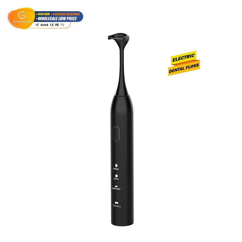 Portable USB Rechargeable Electric Dental Floss Pick Replaceable Floss Heads Tongue Scraper ABS Material Teeth Whitening Teeth