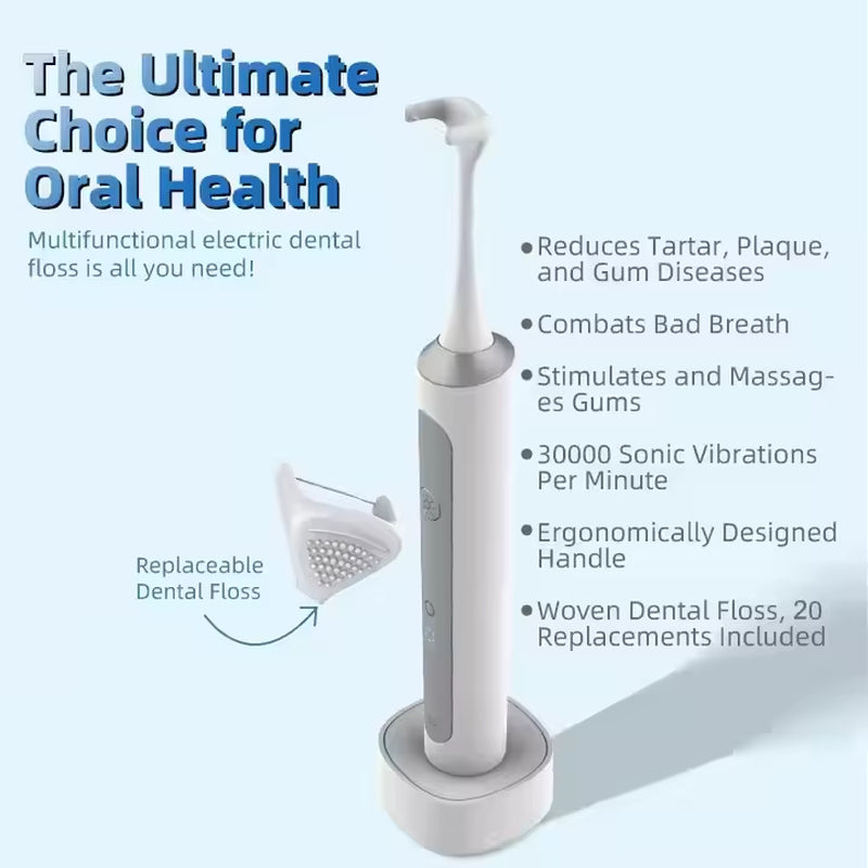 Goldrose Z5-50 Vibrating Electric Dental Flosser Multi-Functional Medical Oral Care Tool Home Travel Painless Easy Flossing