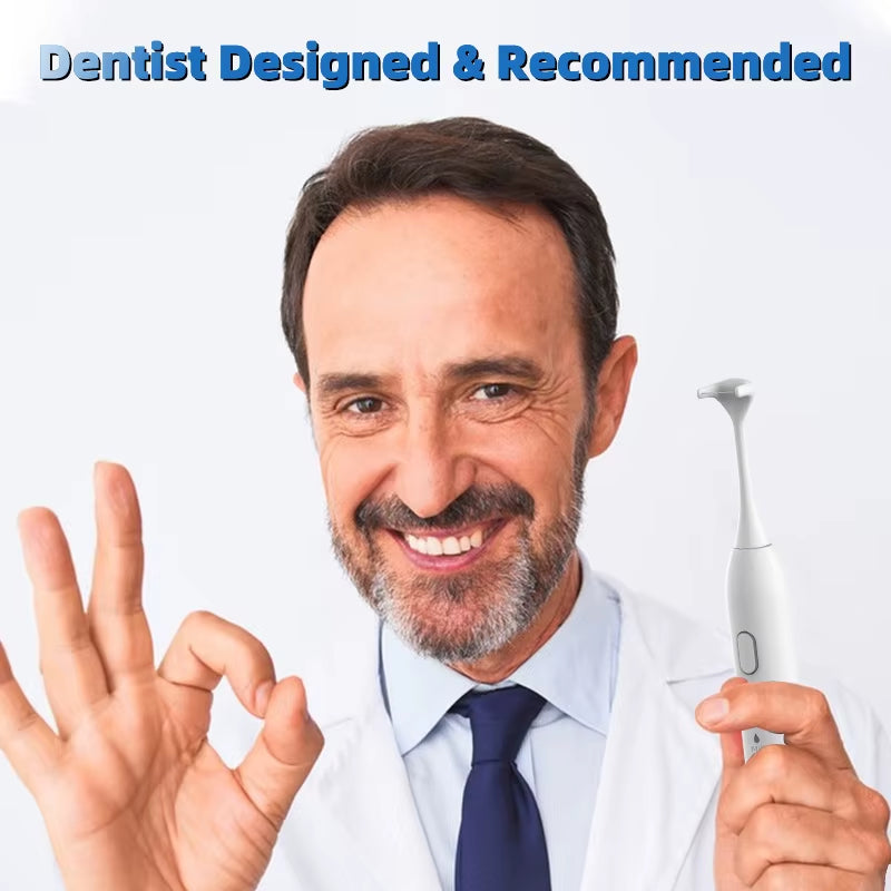 Electric Dental Floss FH01 50 Heads with Tongue Scraper for Oral Care Home Beauty Salon Use
