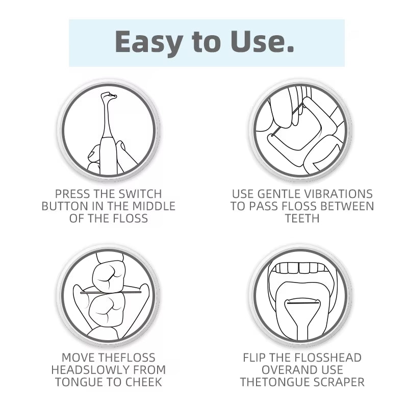 Oem Customized Best Oral Cleaning Combo Waterproof Detachable Cordless Portable Electric Dental Floss Heads for Teeth Cleaner